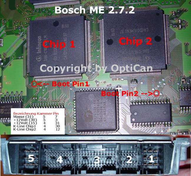 Bosch ME 2.7.2 (AMG) pinout diagram 2